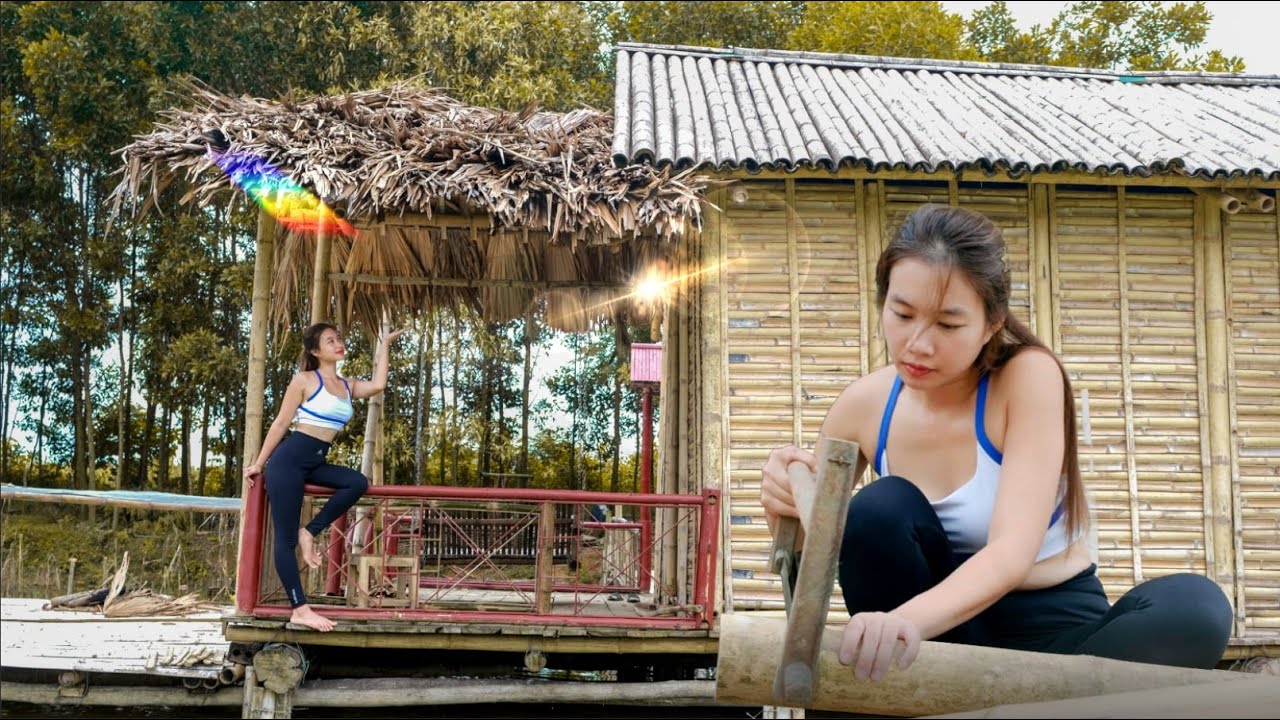 Girl living On The Lake - Renovating The Old House, Building An Additional Kitchen For Cooking