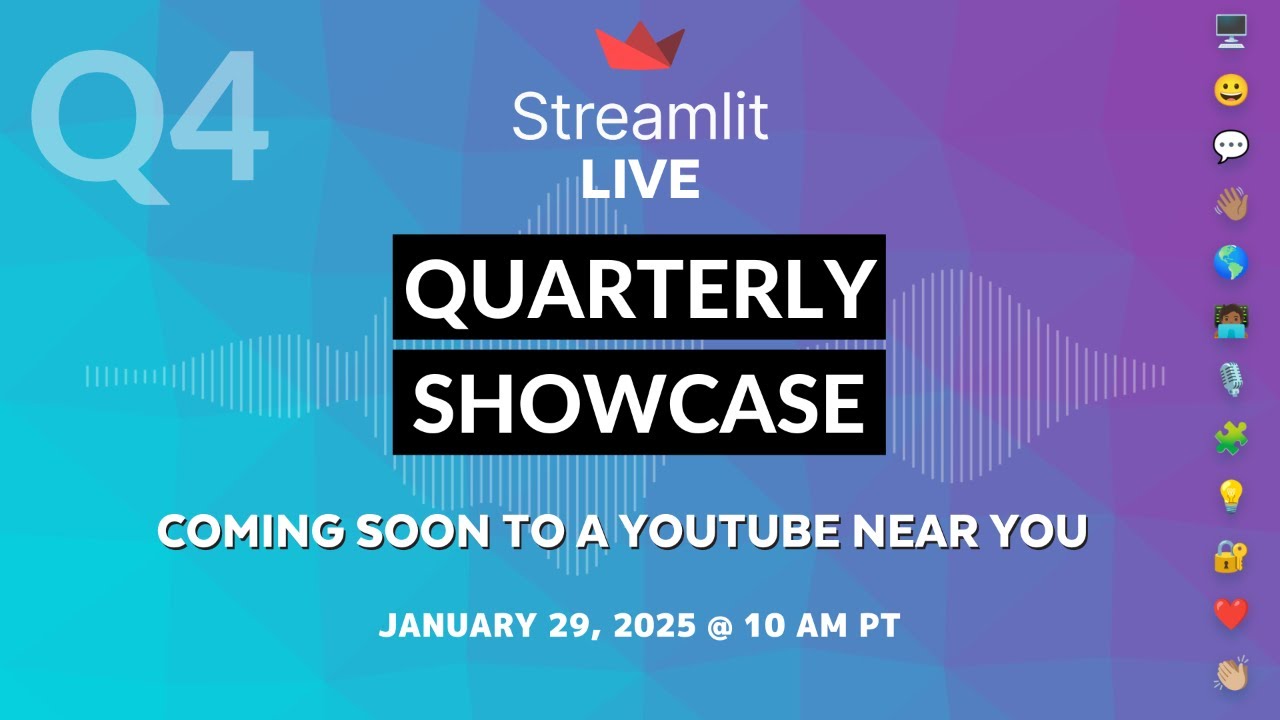 Streamlit Q4 Quarterly Showcase | January 29, 2025