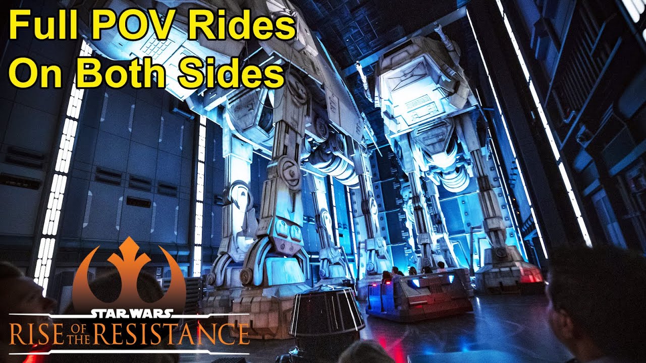 Star Wars :  Rise of the Resistance Both Sides - Full POV Rides at Walt Disney World Galaxy's Edge