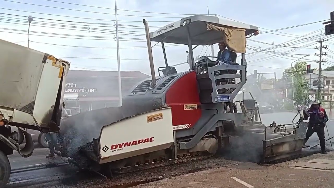 รถปูยางมะตอย dynapac F2500cs วันที่3 ทำถนน น่าน-เวียงสา ep2 ตอนจบ ครับ