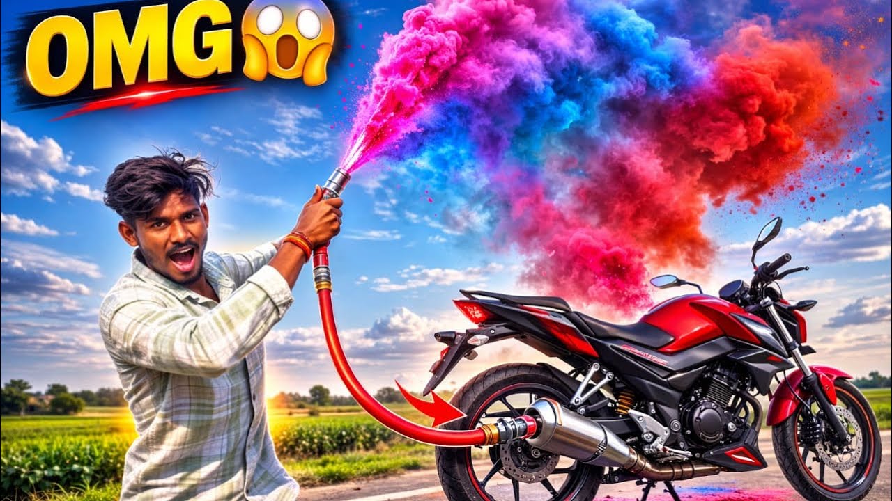 🤯Holi Special Video Colour hi Colour 🫣 |पाइप के अंदर कलर भर के उड़ा दिया 😱