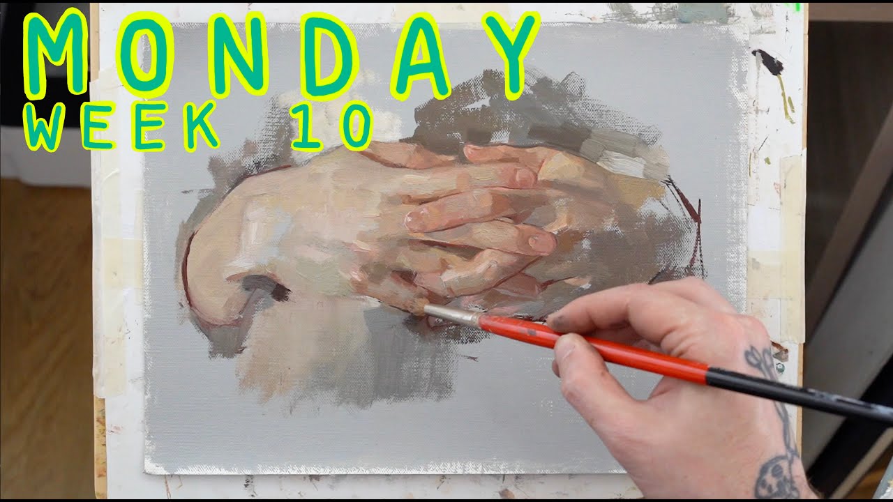 Monday, Week 10: Interlaced - Fears, Oil on Linen (16/03/2020)