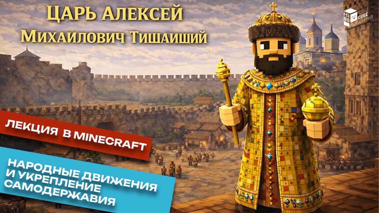 Царь Алексей Михайлович Тишайший: народные движения | Лекция в Minecraft | MindCube Академия