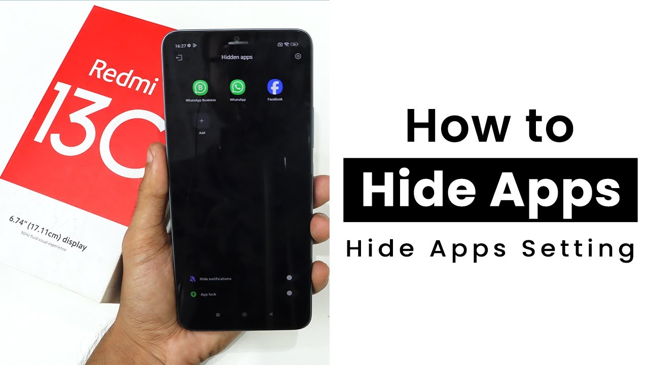 How to Hide Apps In Redmi 13C | App Hide Settings