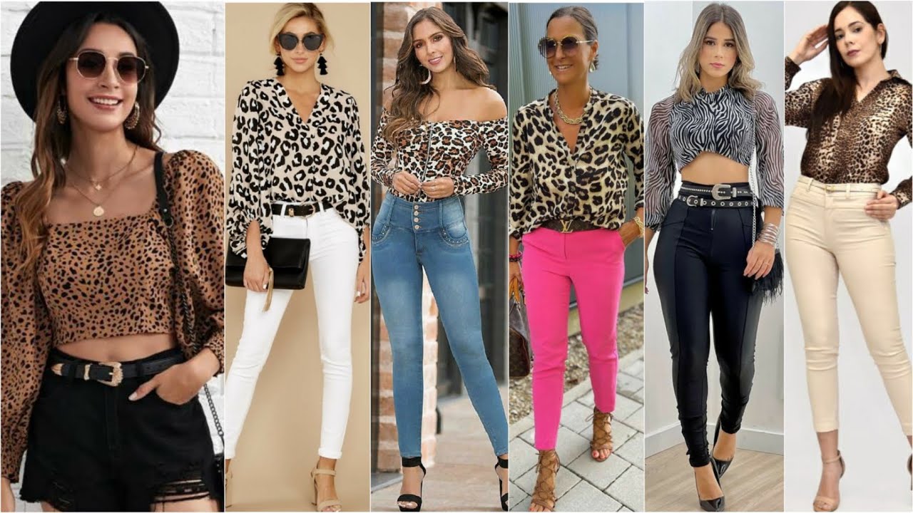 PRECIOSOS OUTFITS CON BLUSAS EN ESTAMPADO DE ANIMAL PRINT 👚🐯 MODA 2022 – 2023 😍✨