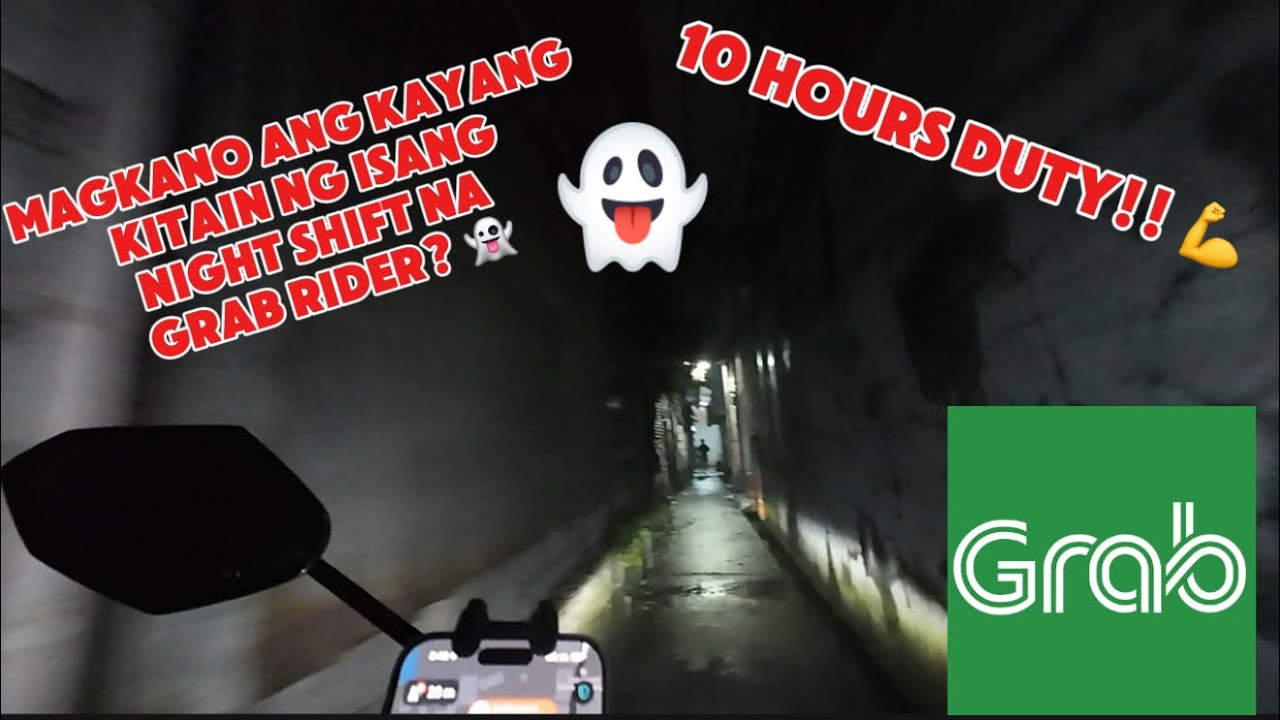 MAGKANO ANG KAYANG KITAIN NG ISANG NIGHT SHIFT GRAB DELIVERY RIDER? 👻 | GRAB EXPRESS | GRAB FOOD |