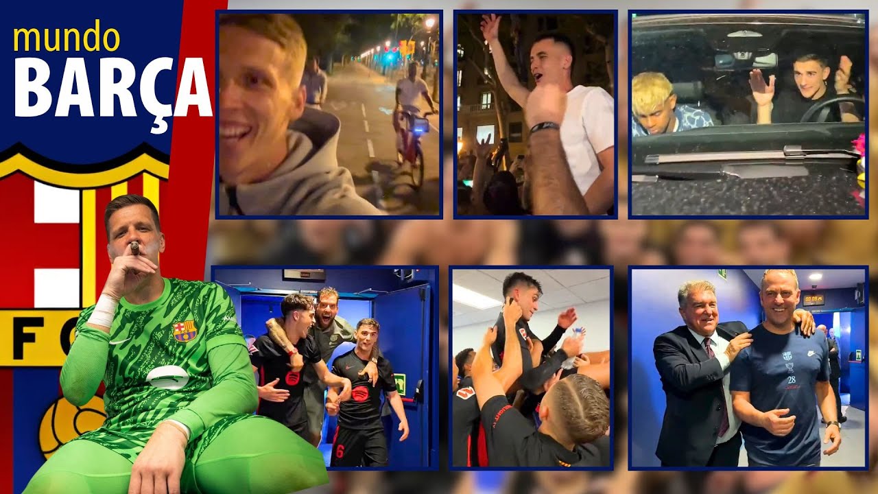 Recopilación de videos del FIESTÓN del BARÇA tras proclamarse campeón de LALIGA