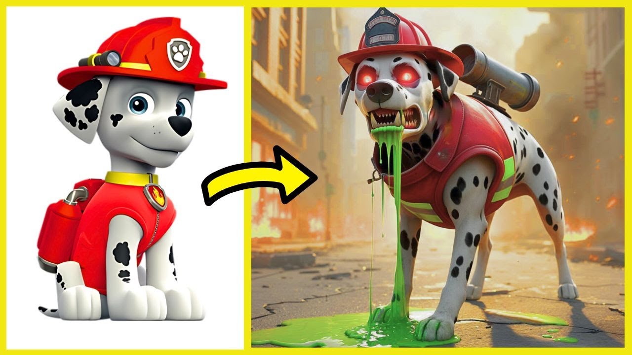 PAW Patrol Characters INFECTED with Zombie Virus