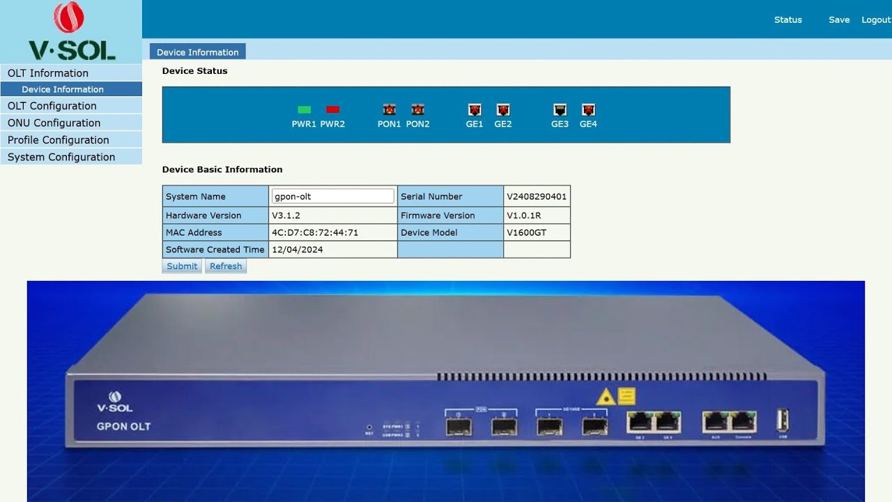 Como Configurar OLT VSOL GPON V1680GT - série V1600GT