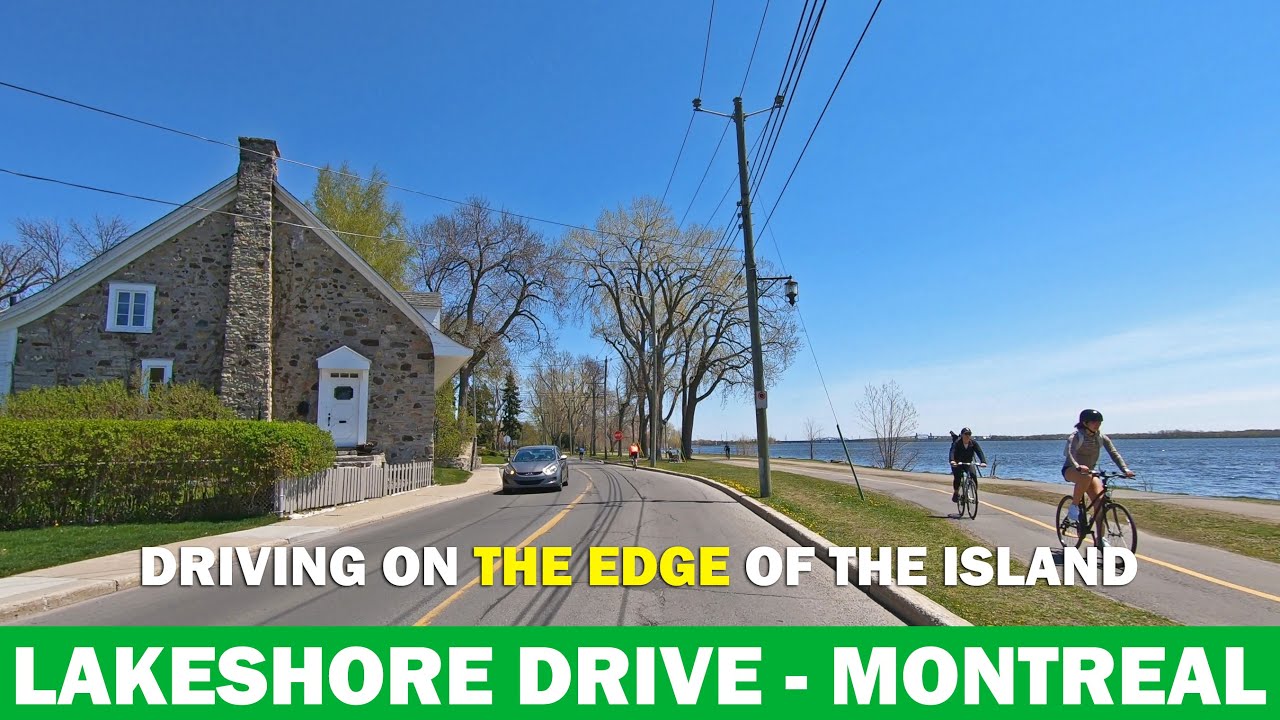 Scenic Drive on the Shore of Montreal Quebec Canada - Lakeshore Drive #lakeshoredrive