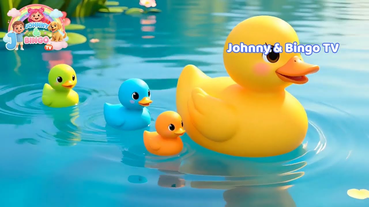 5 Little Ducks Song 🦆| Learn to Count and Sing with Johnny & Bingo TV