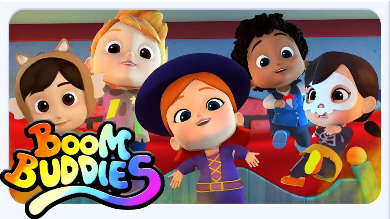 Five Little Monsters | Halloween song | boom buddies | baby song | kids tv