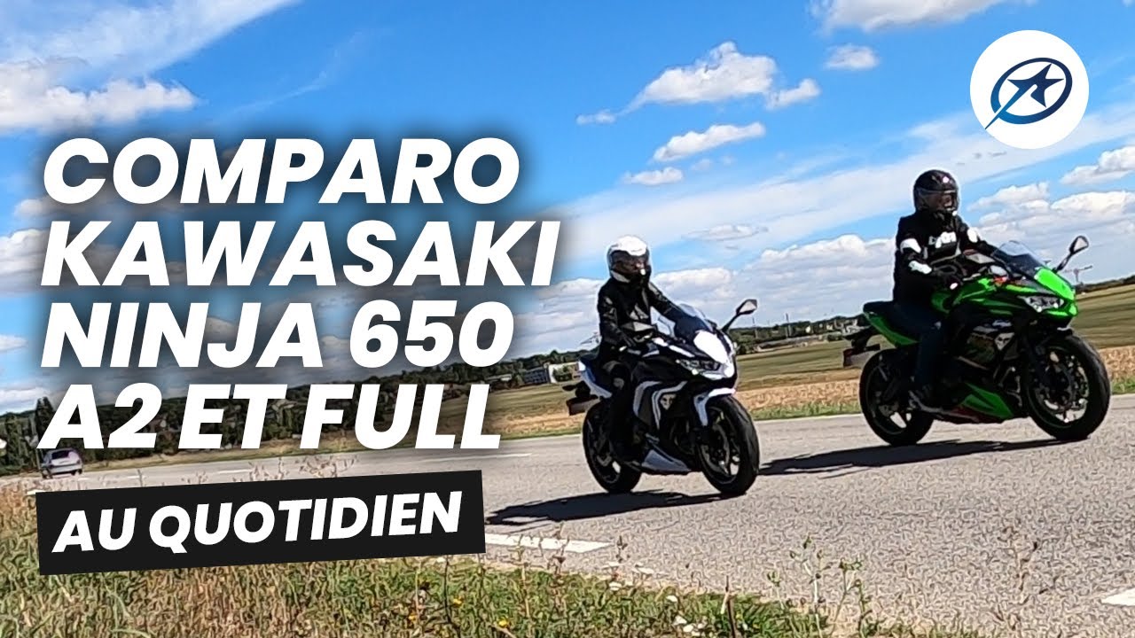 Comparo Kawasaki Ninja 650 A2 et full (2020)