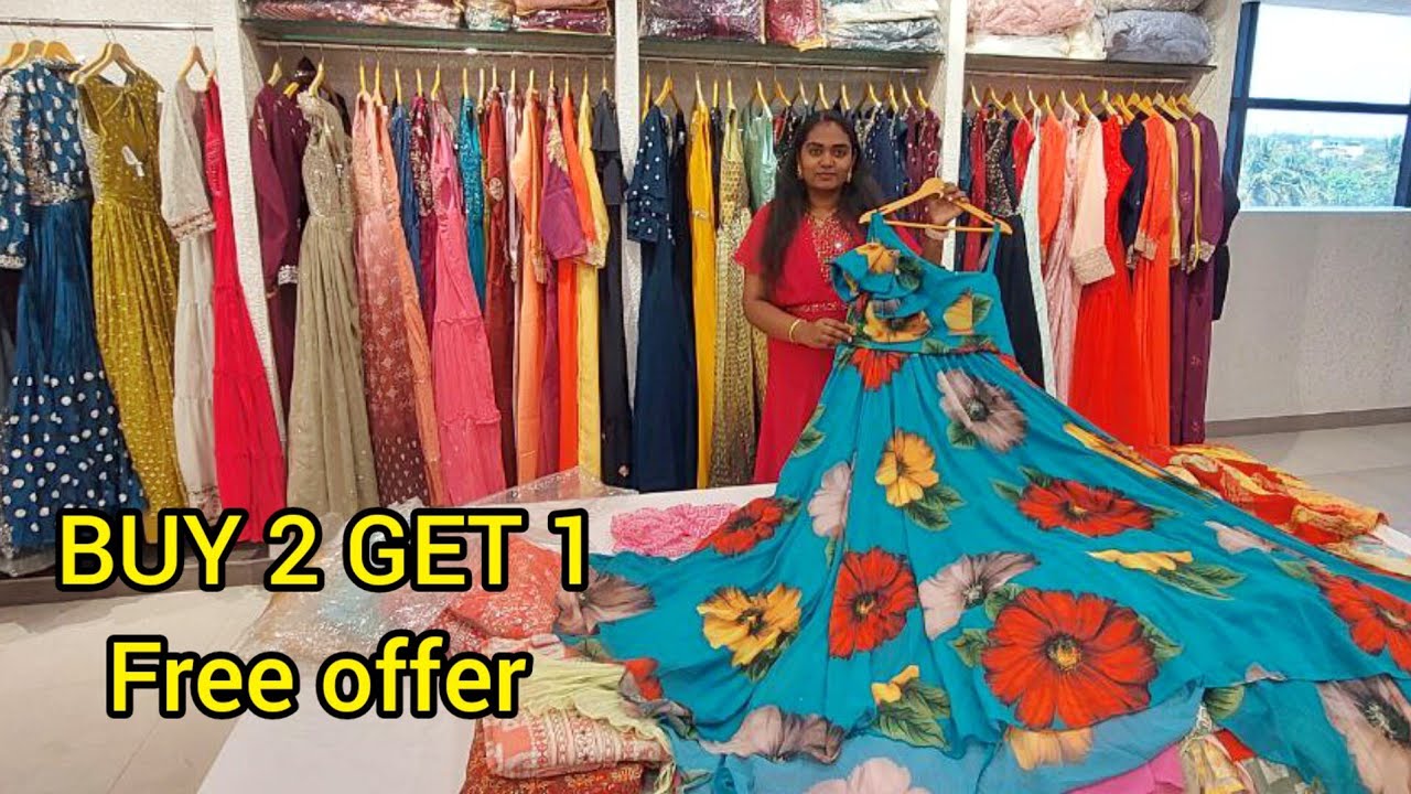 Mysore biggest sale BUY 2 GET 1 free offer| long gowns n lehenga collection| courier available