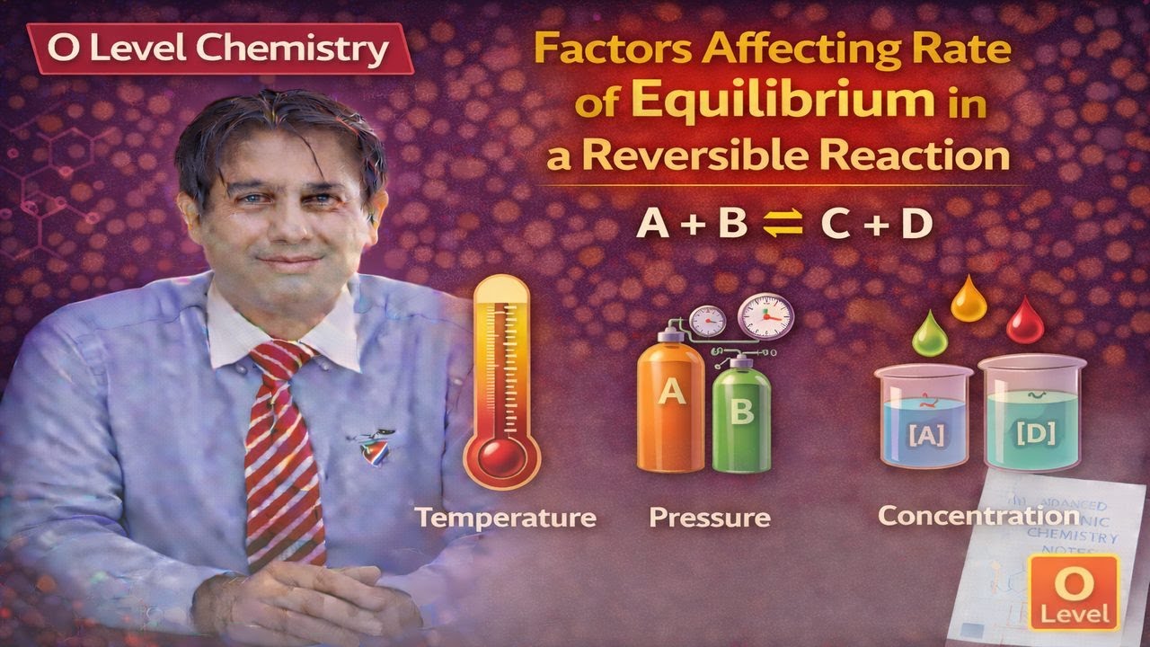 Factors Affecting Rate of Equilibrium in a Reversible Reaction || Lecture 4