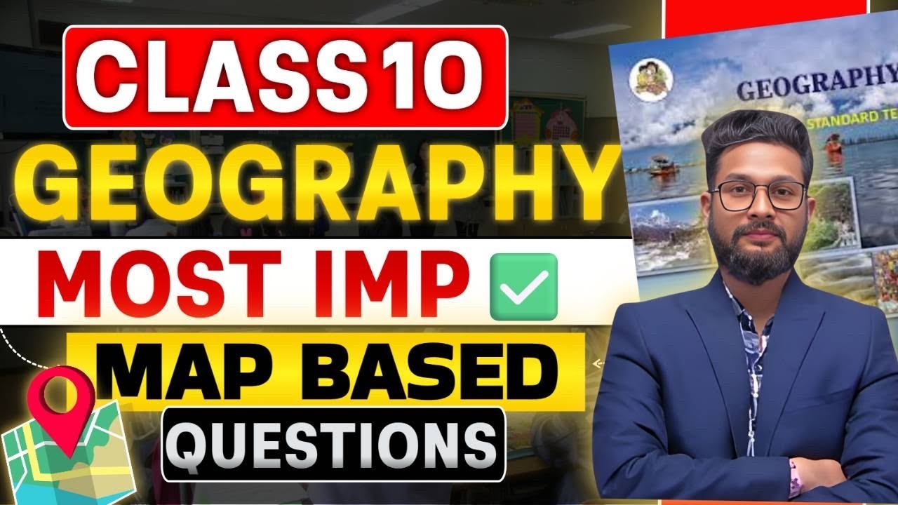 10TH GEOGRAPHY MOST IMPORTANT MAP BASED QUESTIONS | JR TUTORIALS | 