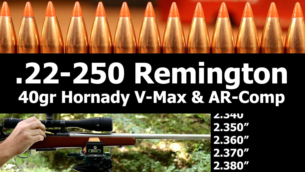 .22-250 Rem. - 40gr V-Max тест глубины посадки с AR-Comp
