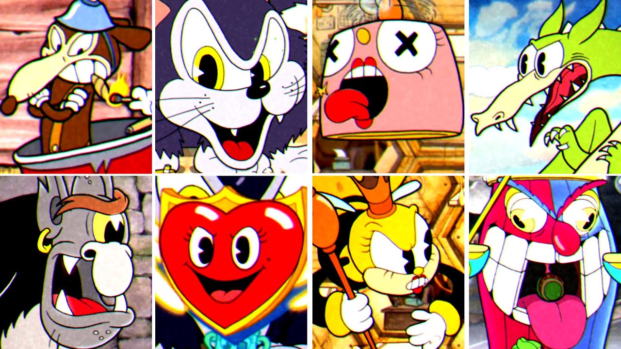 CUPHEAD DLC - ALL BOSSES - THE MOST DIFFICULT BOSSES