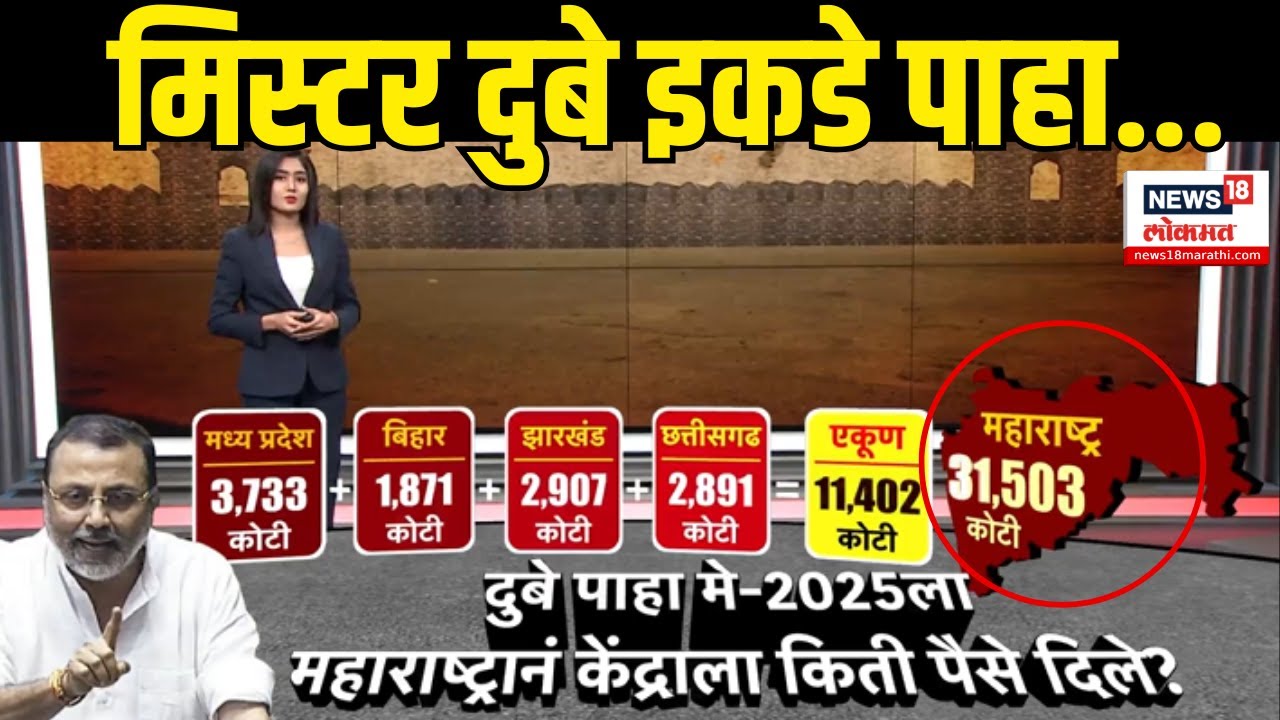 Nishikant Dubey: मिस्टर दुबे इकडे पाहा, महाराष्ट्रानं केंद्राला किती पैसे दिले? Maharashtra GST