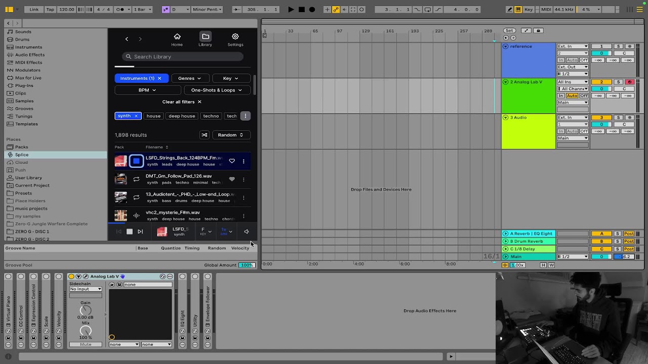 quick night sesh making music