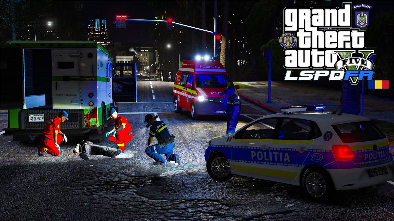 AU JEFUIT MASINA DE BANI SI AU IMPUSCAT GARDIENII - GTA 5 - POLITIA ROMANA - LSPDFR