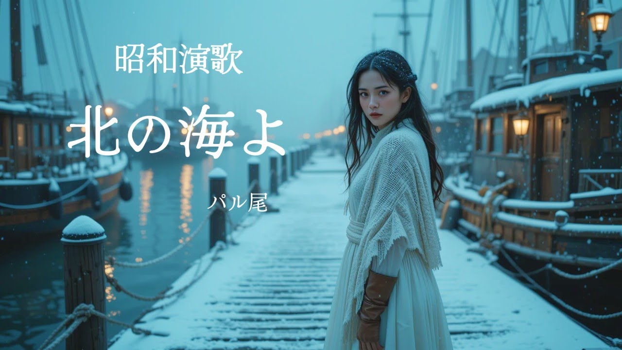 北の海よ 　「雪と北の情景を背景に、愛する人との別れと未練を叙情的に描いた演歌調の哀歌」です　#歌詞動画 #哀愁 #昭和演歌#昭和