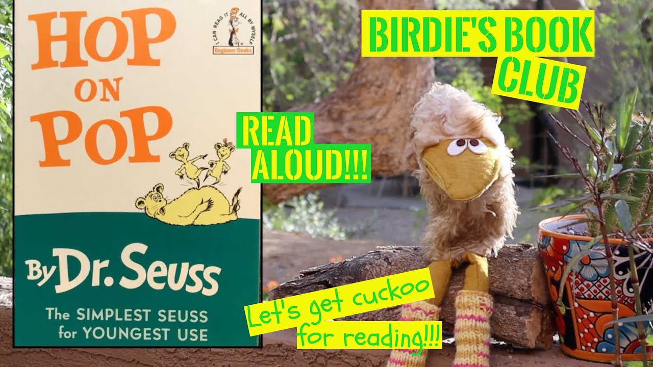 Dr. Seuss's "Hop on Pop" - Children's Book Read Aloud - Puppets - Birdie's Book Club