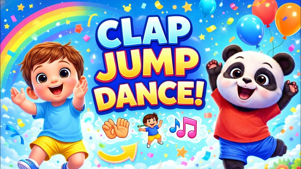 Nico & Panda Dance Song 🐼🎉 | Clap Jump Spin | Fun Kids Rhyme