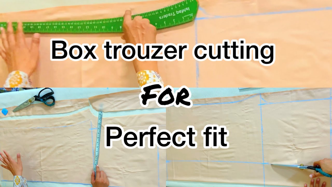 How to cutting Box trouzer|A step by step Guide|@sanook by sumera(talioring school)