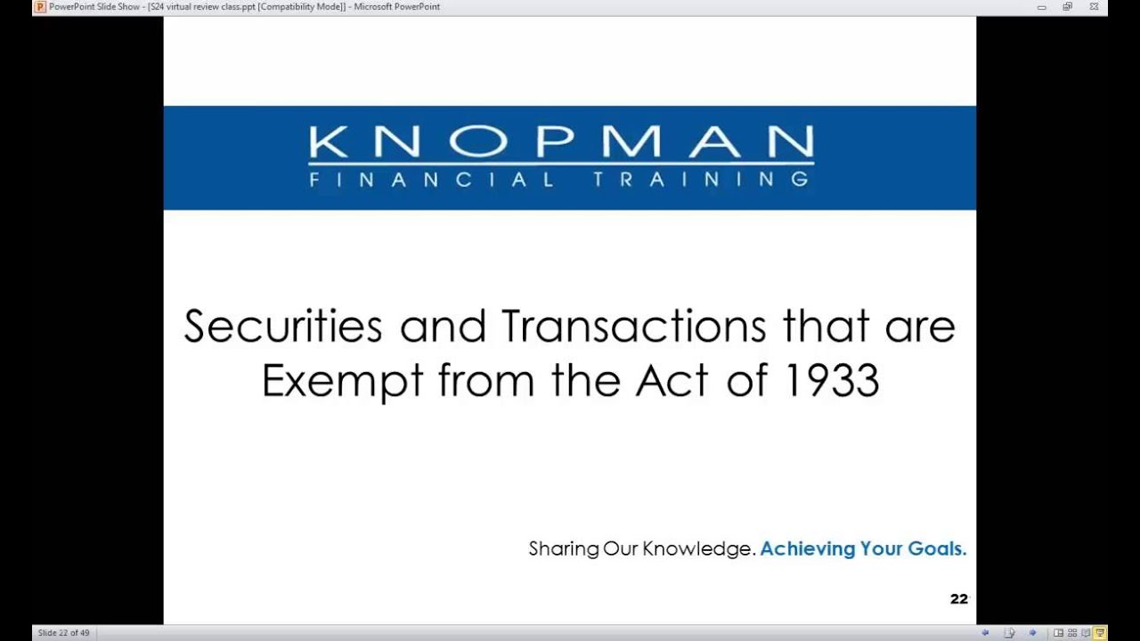 Series 24 Exam - Free Review Session | Knopman Marks