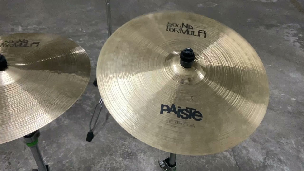 Paiste Sound Formula Thin crash 16 VS 18