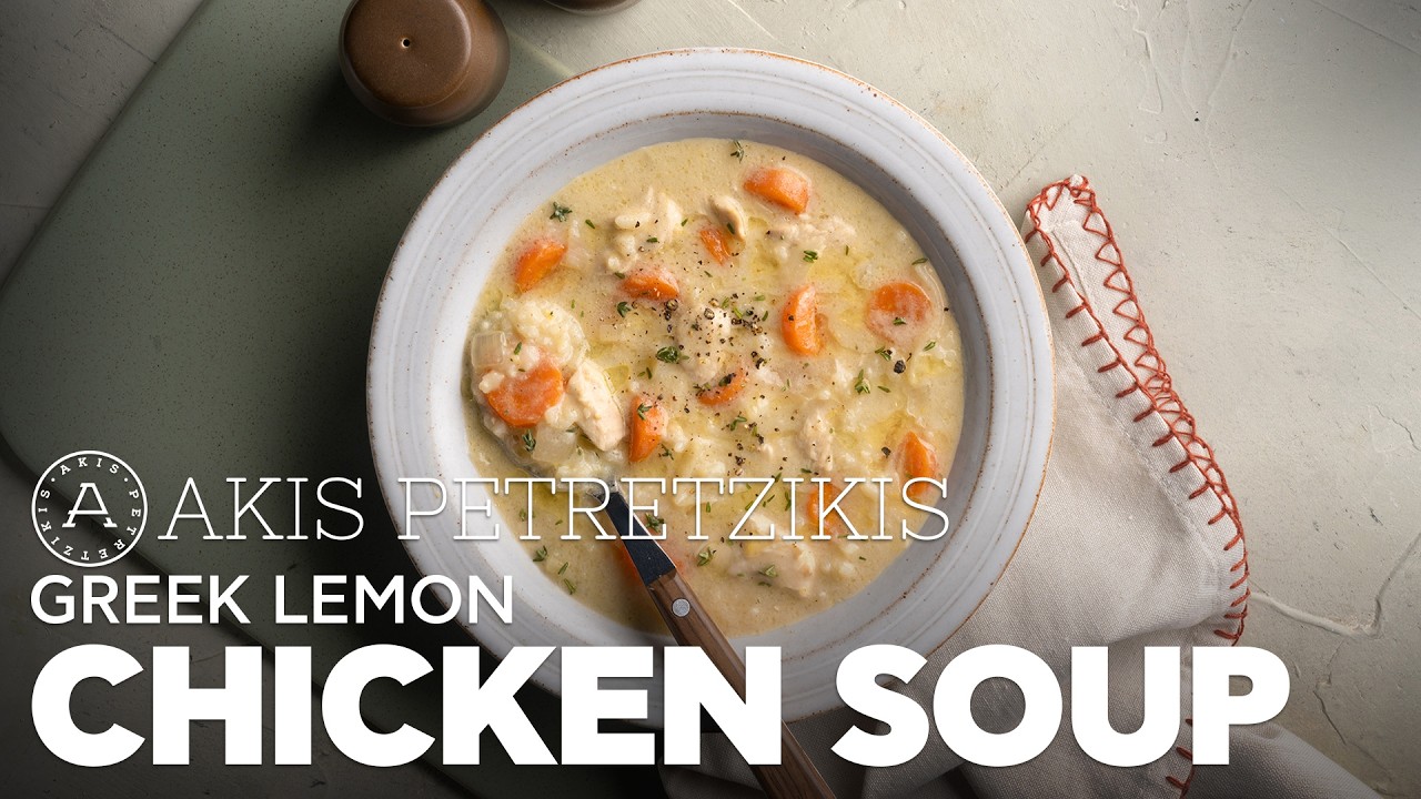Greek Lemon Chicken Soup | Akis Petretzikis