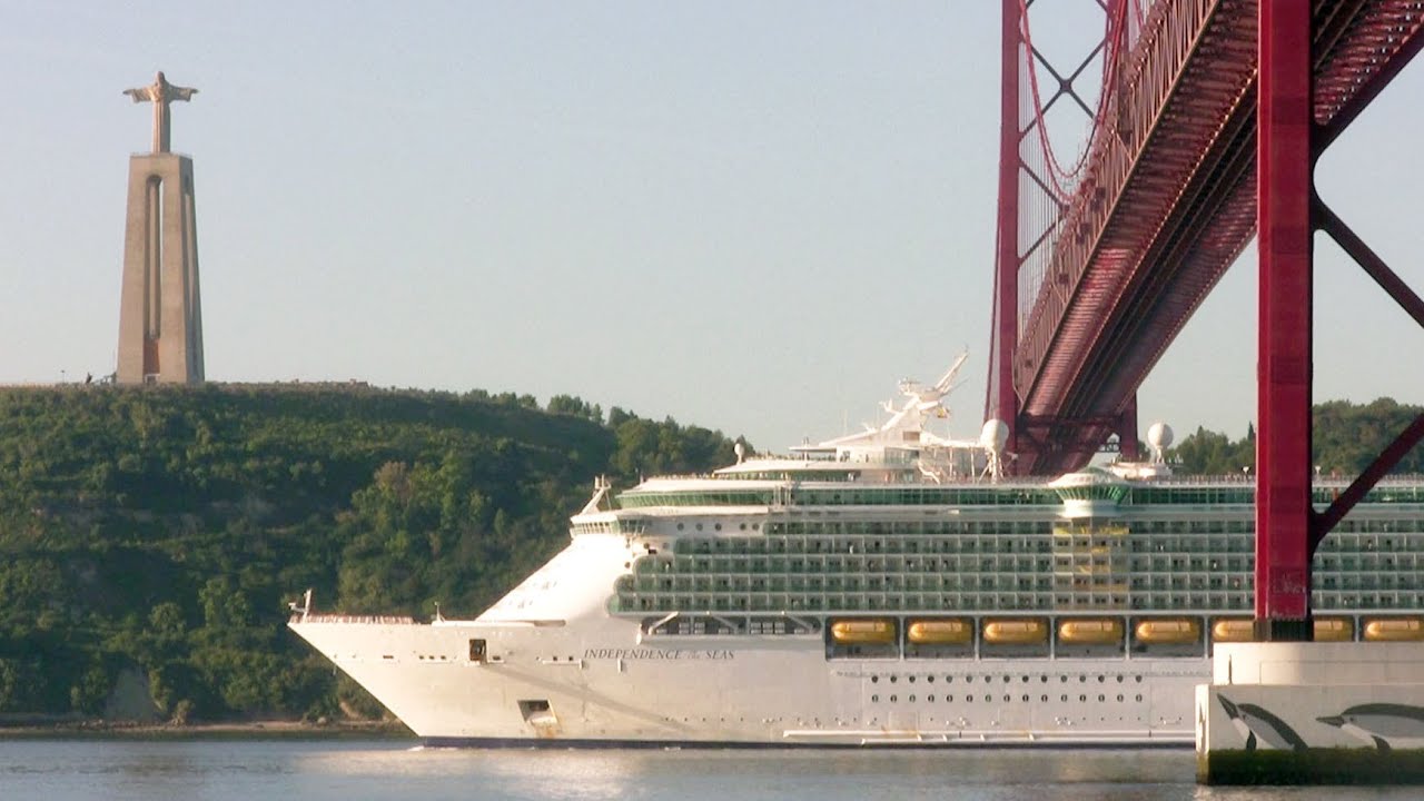 Royal Caribbean's Independence of the Seas cruise ship in Lisbon