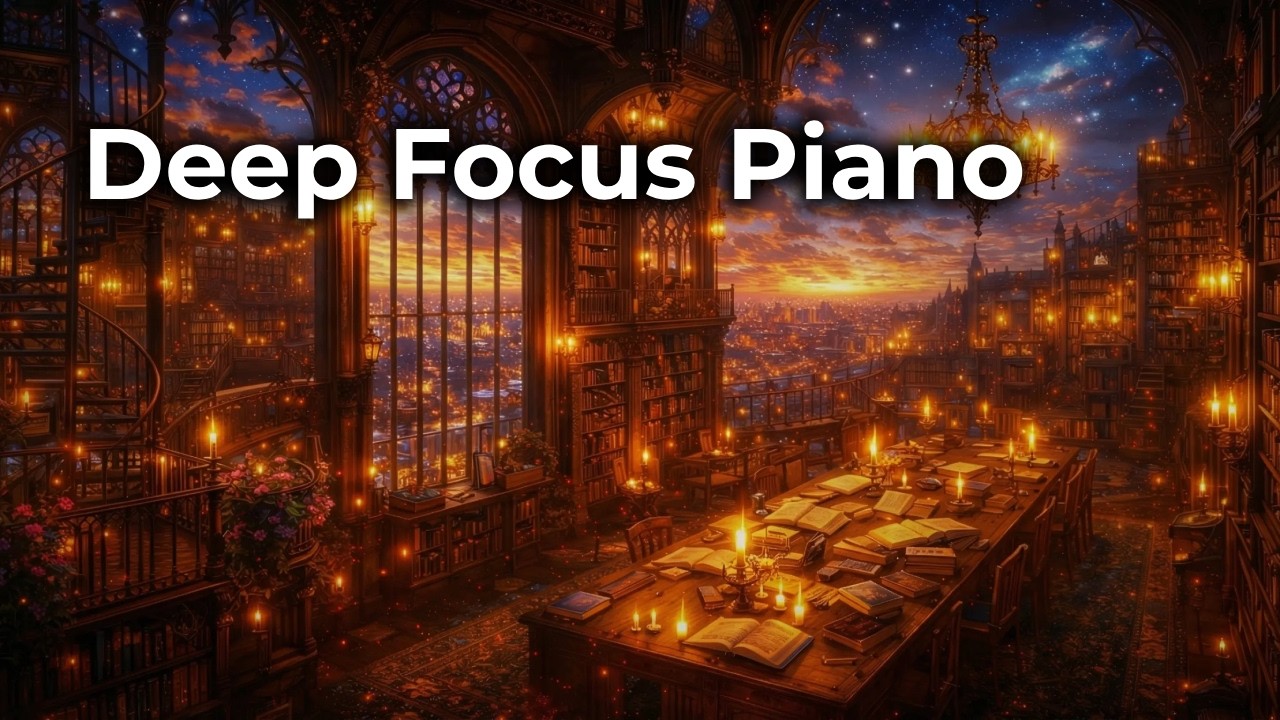 作業用BGM｜夜に溶け込む落ち着いたピアノ (Quiet Piano for Focus & Work)