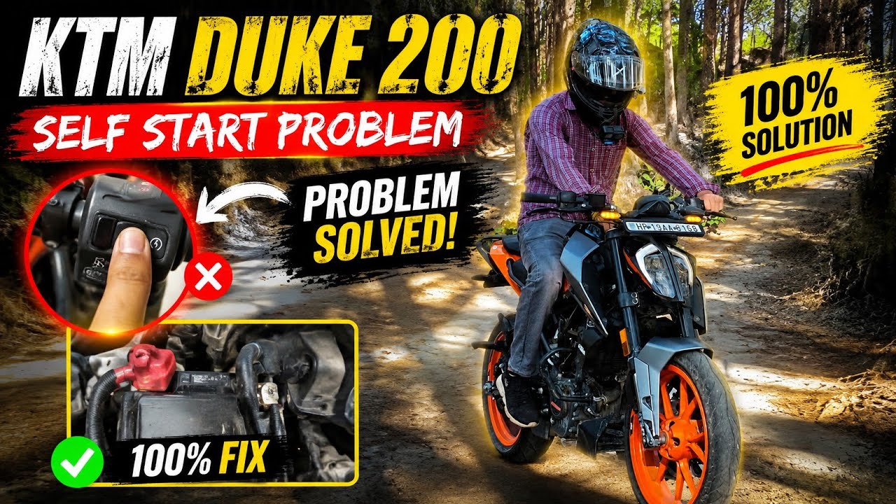 Ktm Duke 200 bs6 self start problem 😰 || Common issue || @Hawk Rider 019