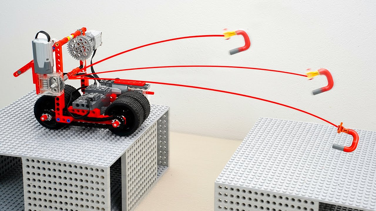 Smart Lego Car Cross 1 Meter Gap with Grappling Hook | Smart Lego