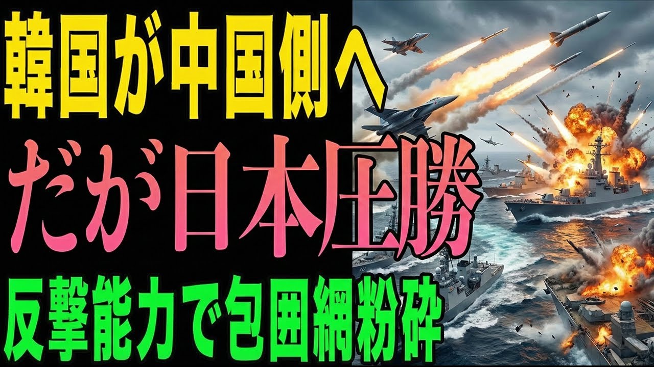 【衝撃】韓国が中国側へ？だが日本の反撃能力が中国・韓国を震撼させる5つの理由