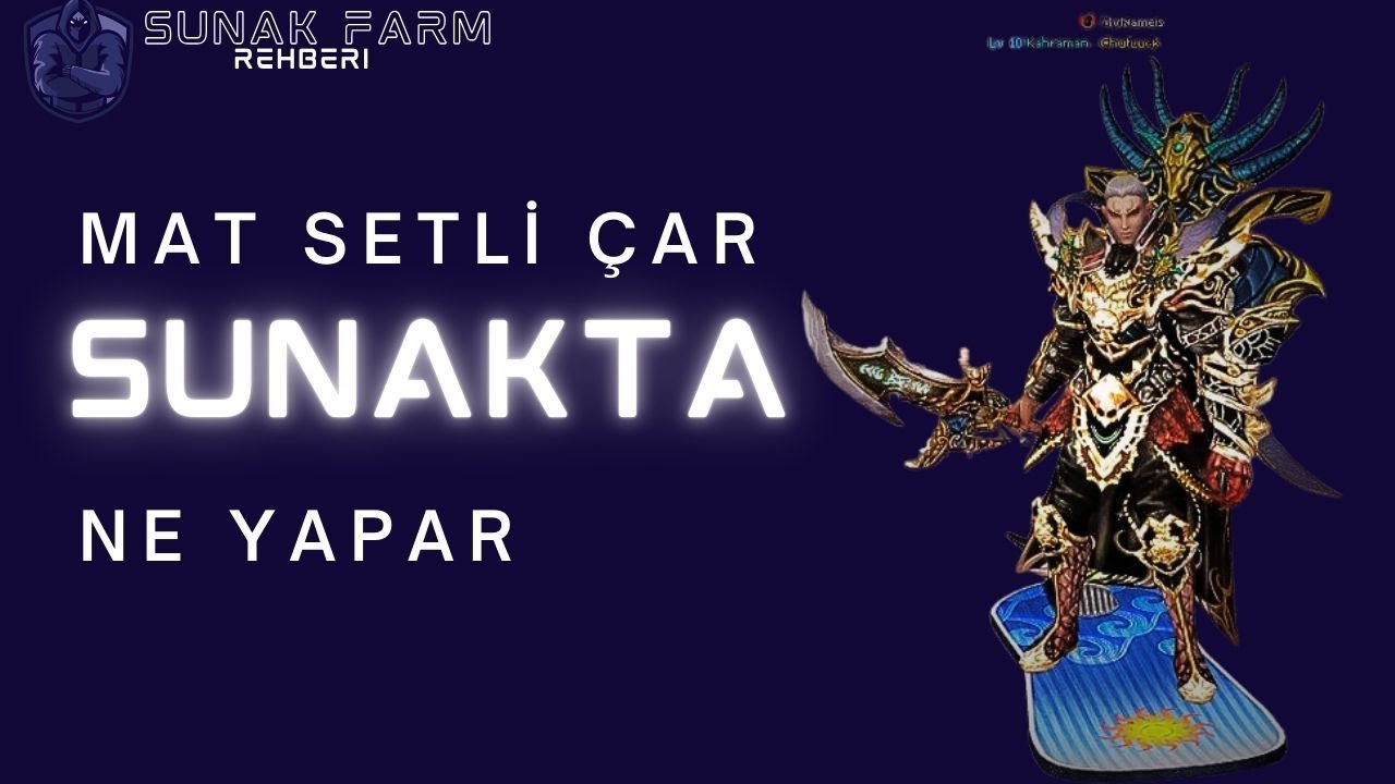 Mat set büyülü keskinlik karakter sunak farmı