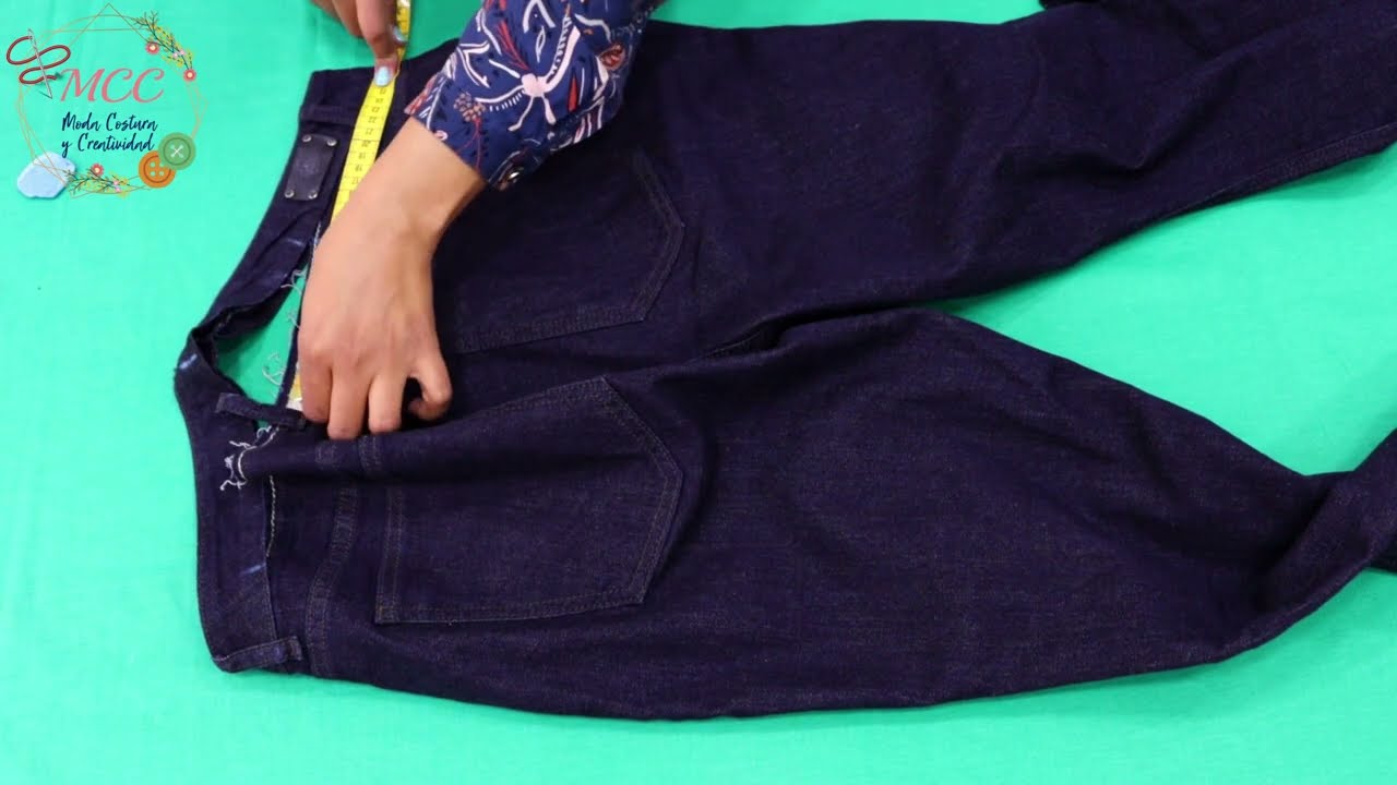 Como REDUCIR la cintura de un JEANS sin CORTAR/Técnicas de ARREGLO de ROPA