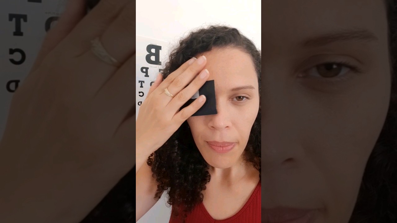 Dificuldade para enxergar de longe com apenas um olho. 👁