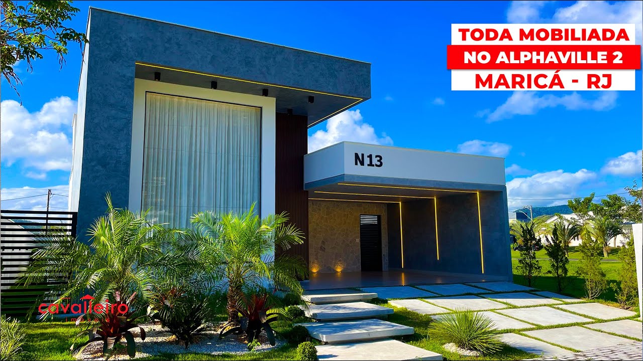 CASA MOBILIADA COM BELÍSSIMA VISTA! 3 QUARTOS,2 SUÍTES, PISCINA E CHURRASQUEIRA NO ALPHAVILLE MARICÁ