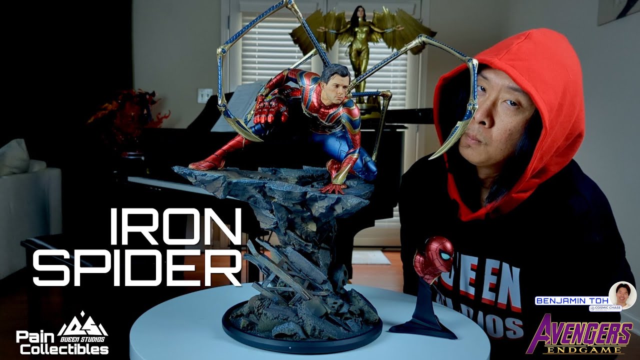Queen Studios Iron Spider | Avengers Endgame | Unboxing & Review | Cosmic Chase Collectibles