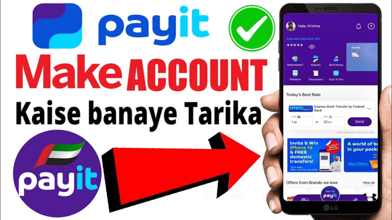 Payit account kaise banaey | how to make payit account | payit united arab Emirates account opening 