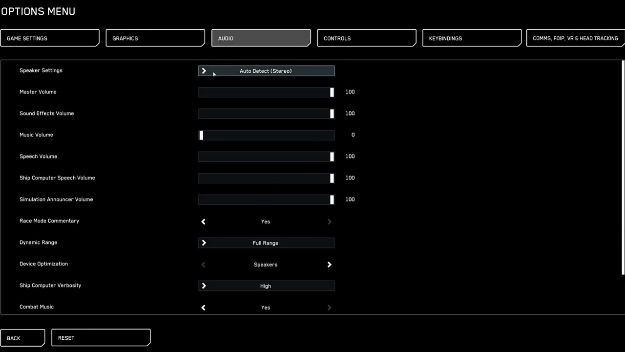 Game Settings & Options | Star Citizen 4.5.0