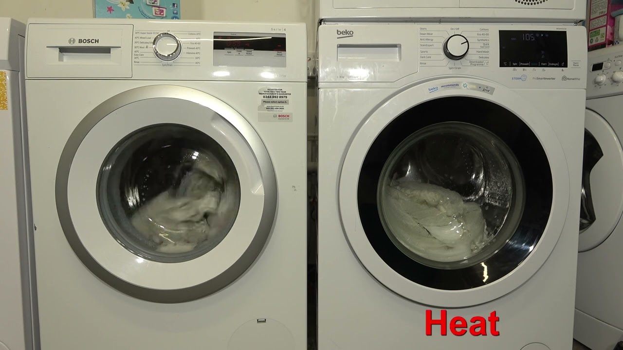 Wash race - 2022 Bosch vs. Beko / Synthetics 40'c Fast vs. Easy care speed perfect.