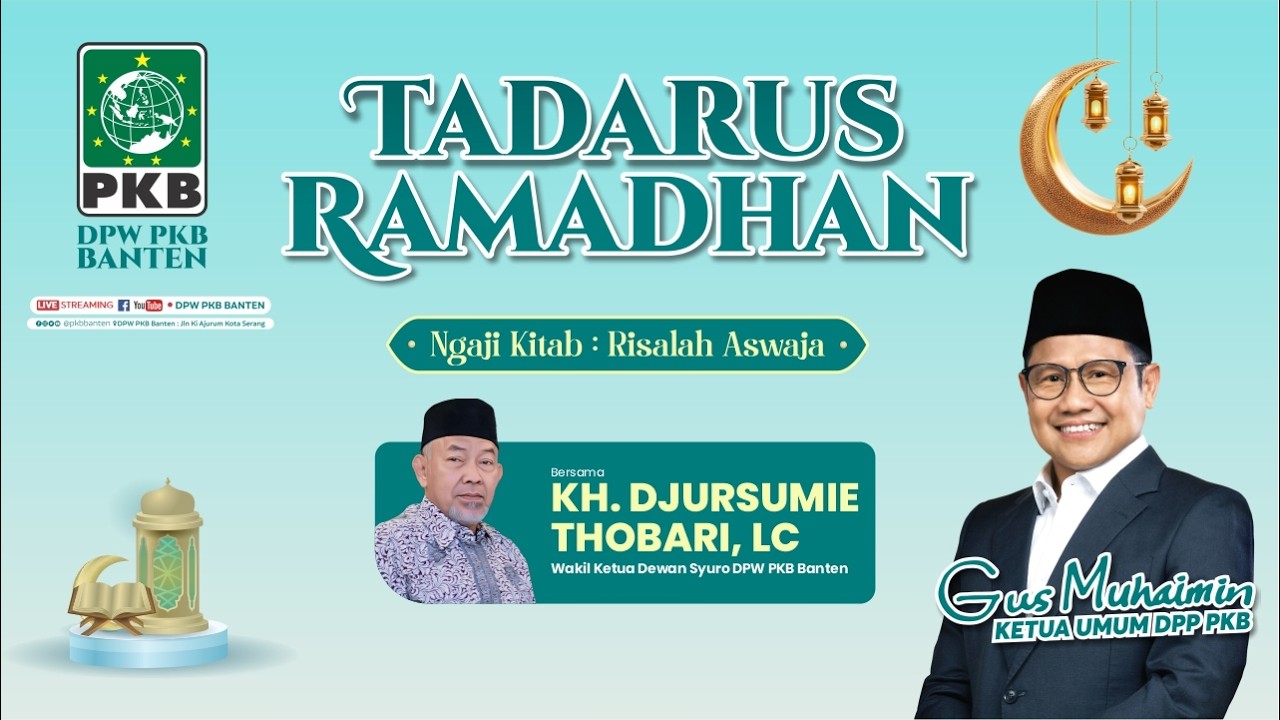 [LIVE] TADARUS RAMADHAN 28/02/2026 # SERI-8 NGAJI DI DPW PKB BANTEN