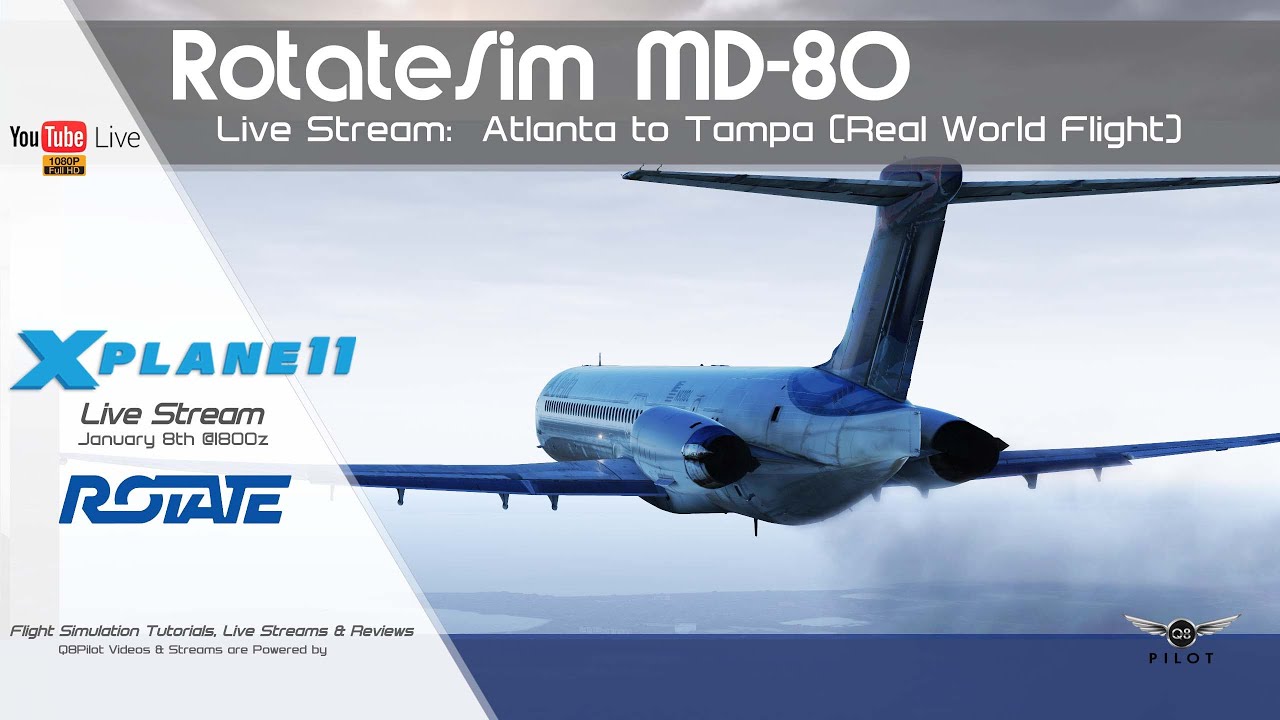 Rotate MD-80 Pro | Atlanta  to Tampa | X-Plane 11