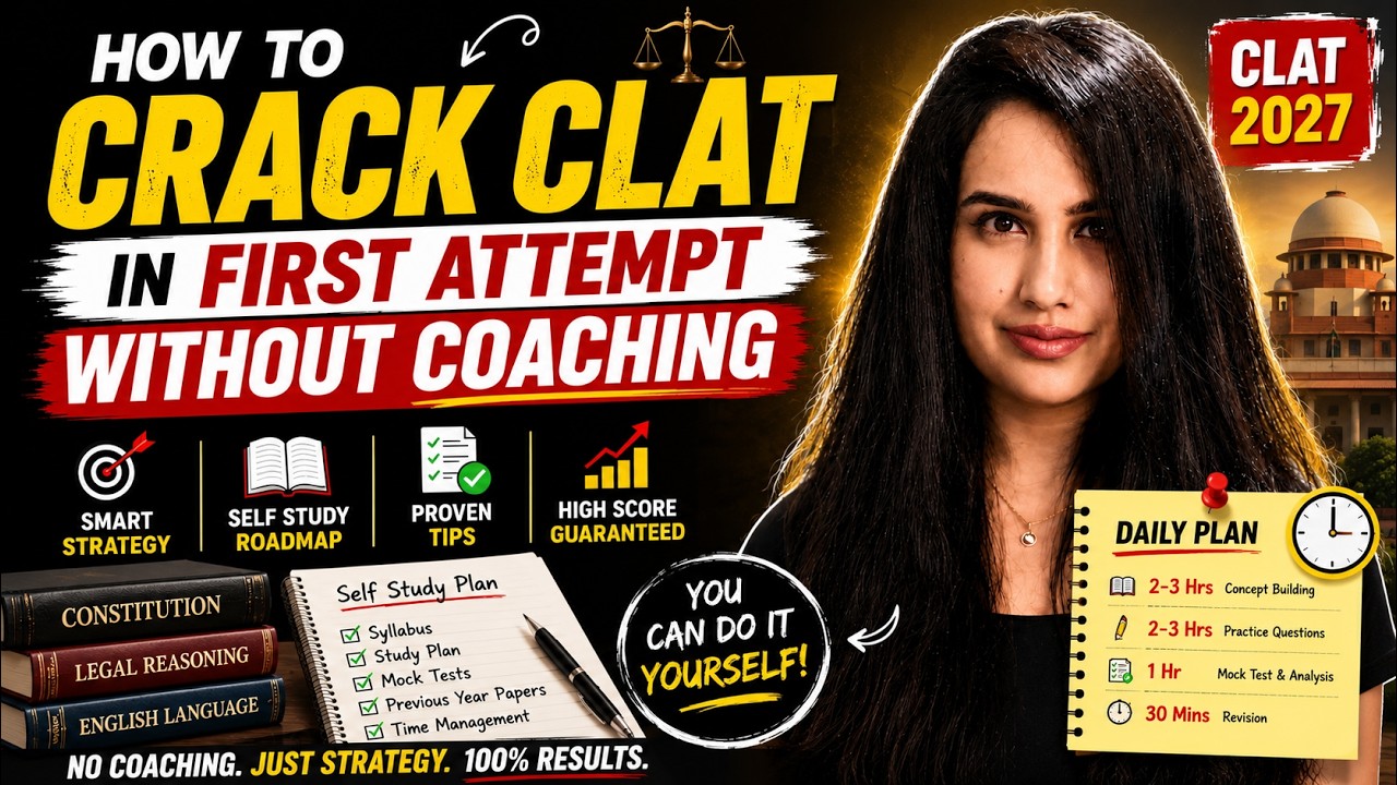 How to Crack CLAT 2027 Without Coaching | Complete Self Study Plan for AIR 1 | TIMETABLE TEMPLATE