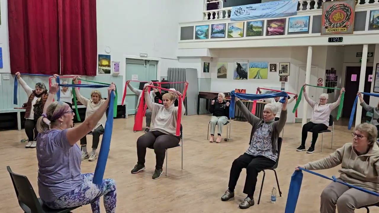 Chair Exercise Class using Resistance Bands