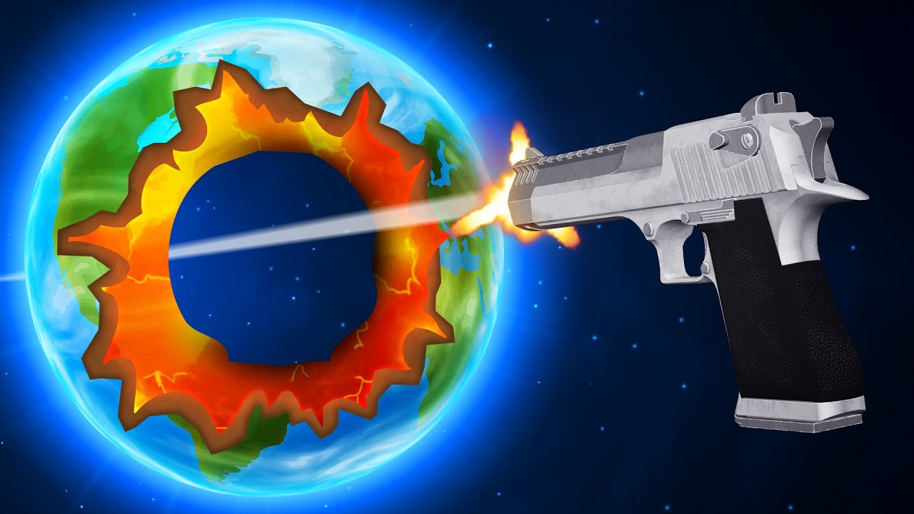 Shooting a bullet through the earth